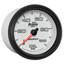 GAUGE; OIL PRESSURE; 2 5/8in.; 100PSI; MECHANICAL; PHANTOM II image 5