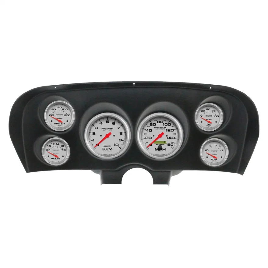 DIRECT FIT DASH KIT; (5in. X2; 2 5/8in. X4); FORD MUSTANG 69-70; ULTRA-LITE