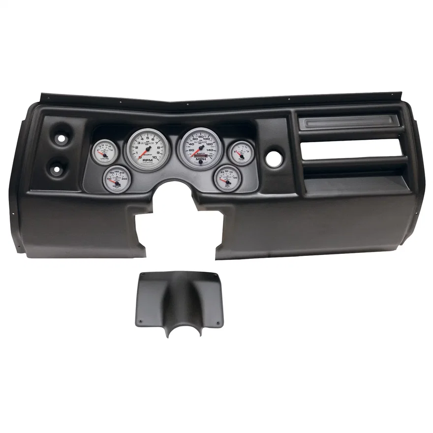 DIRECT FIT DASH KIT; (3 3/8in. X2; 2 1/16in. X4); CHEVY CHEVELLE NO VENT 68; ULT