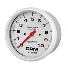 GAUGE; TACHOMETER; 5in.; 10K RPM; MARINE WHITE image 2
