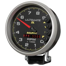 GAUGE; TACH; 5in.; 9K RPM; PEDESTAL; DATALOGGING; ULTIMATE DL PLAYBACK; BLACK image 2