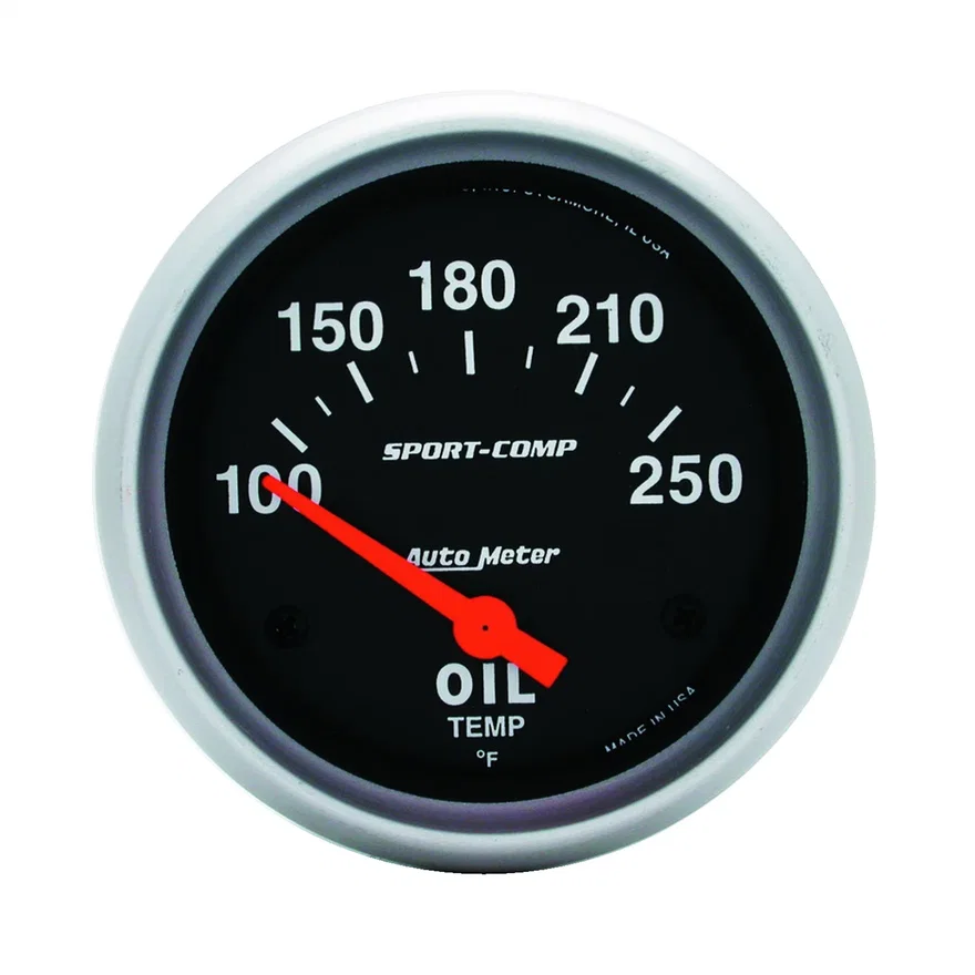 GAUGE; OIL TEMP; 2 5/8in.; 100-250deg.F; ELECTRIC; SPORT-COMP