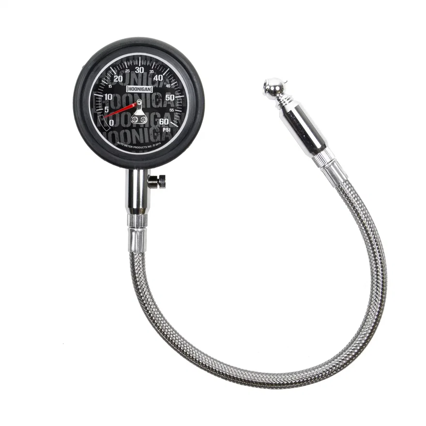 GAUGE; TIRE PRESSURE; 0-60PSI; HOONIGAN; ANALOG