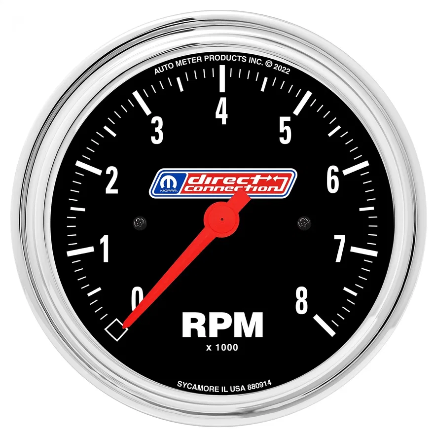 GAUGE; TACHOMETER; 3-3/8in.; 8;000 RPM; 4;6;8 CYL; IN-DASH; MOPAR DIRECT CONNECT