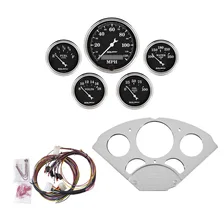 DIRECT FIT DASH KIT; CHEVY CAR 55-56; MPH/FUEL/OILP/WTMP/BAT; OTB image 1