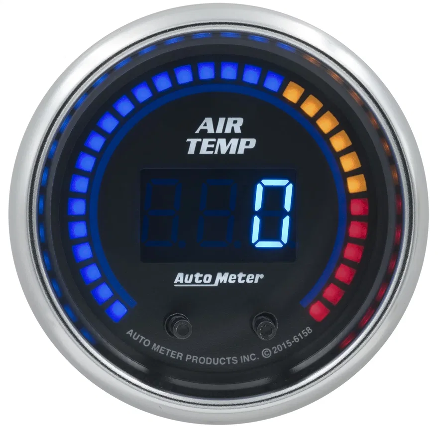 GAUGE; AIR TEMP; DUAL; 2 1/16in.; 0-300deg.F; DIGITAL; COBALT