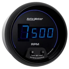 GAUGE; TACH; 3 3/8in.; 10K RPM; IN-DASH; DIGITAL; BLACK DIAL W/BLUE LED image 3