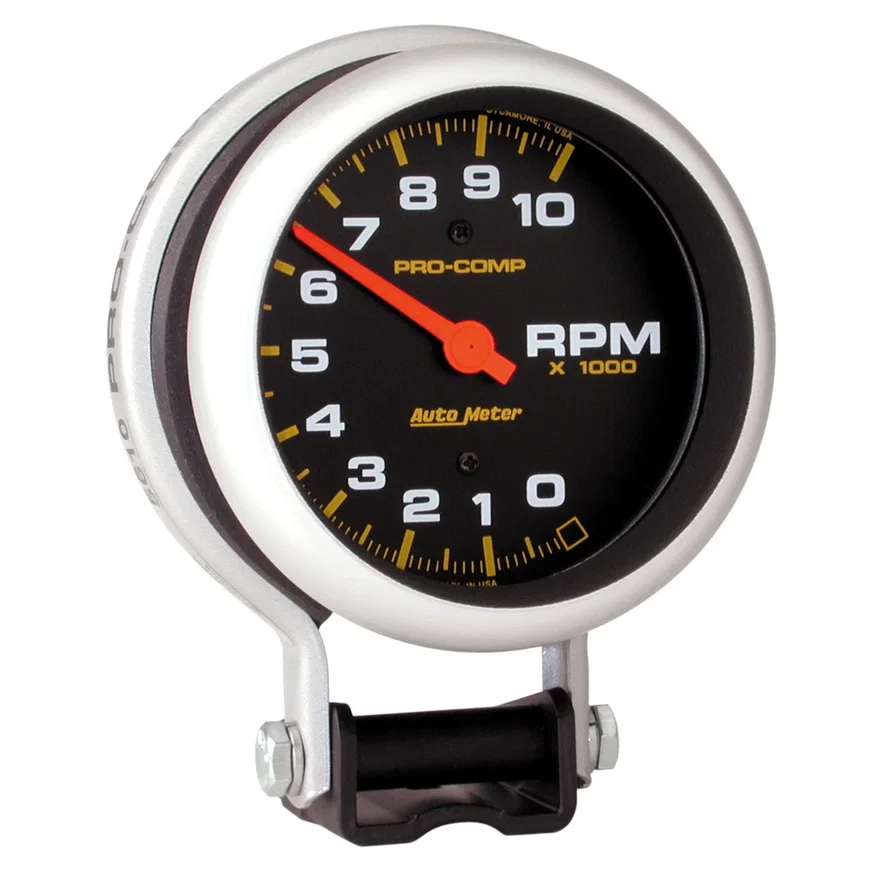 GAUGE; TACHOMETER; 3 3/4in.; 10K RPM; PEDESTAL; PRO-COMP
