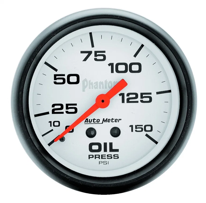 GAUGE; OIL PRESSURE; 2 5/8in.; 150PSI; MECHANICAL; PHANTOM