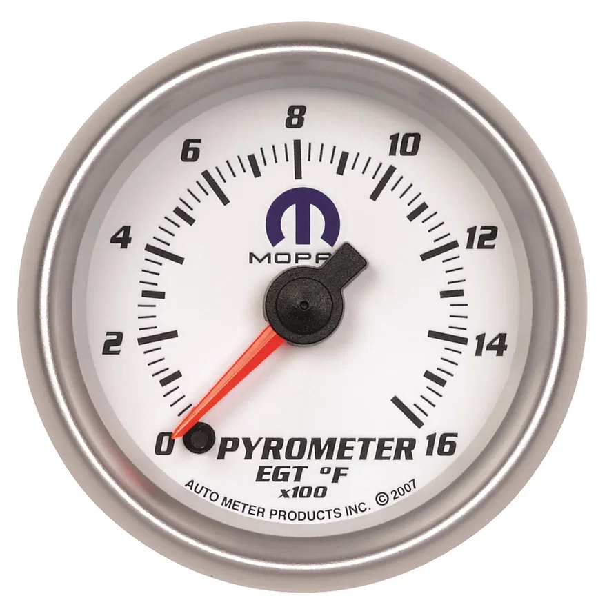 GAUGE; PYROMETER (EGT); 2 1/16in.; 1600deg.F; DIGITAL STEPPER MOTOR; WHITE; MOPA