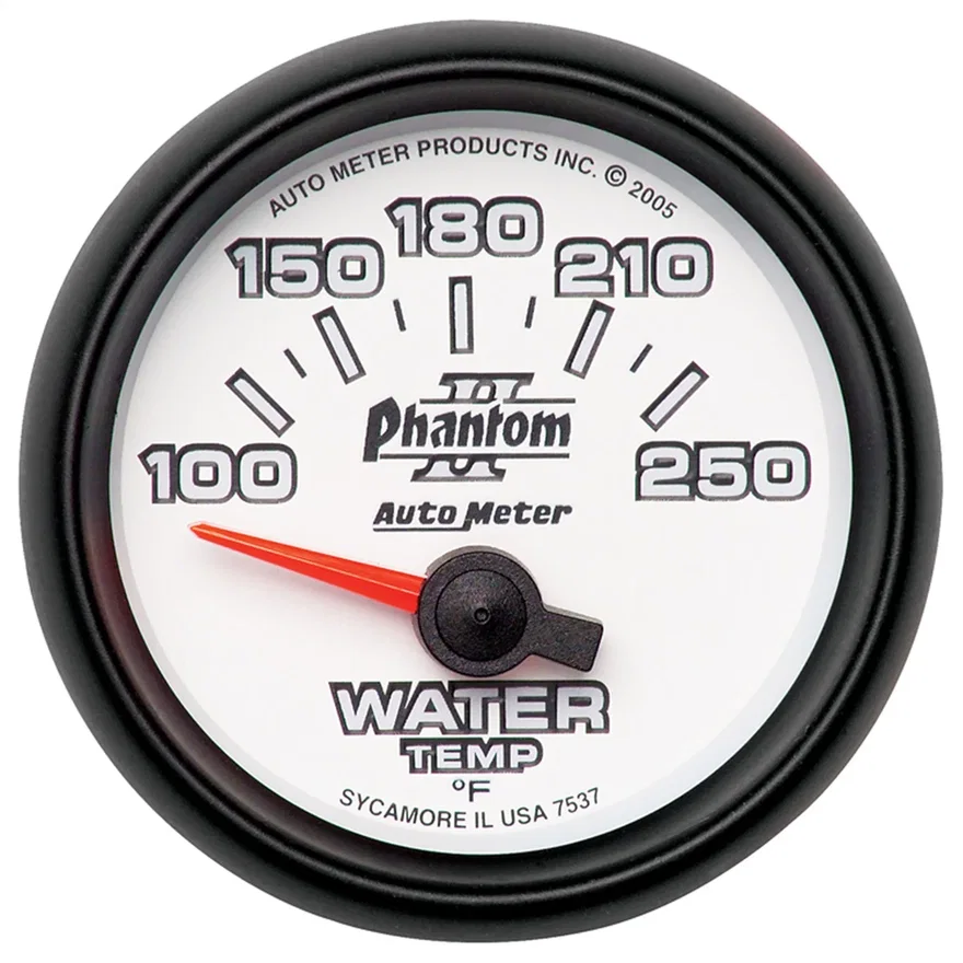 GAUGE; WATER TEMP; 2 1/16in.; 100-250deg.F; ELECTRIC; PHANTOM II