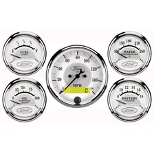 GAUGE KIT; 5 PC.; 3 1/8in./2 1/16in.; ELEC. SPEEDOMETER; FORD MASTERPIECE image 2