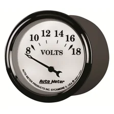 GAUGE; VOLTMETER; 2 1/16in.; 18V; ELEC; OLD TYME WHITE II image 3