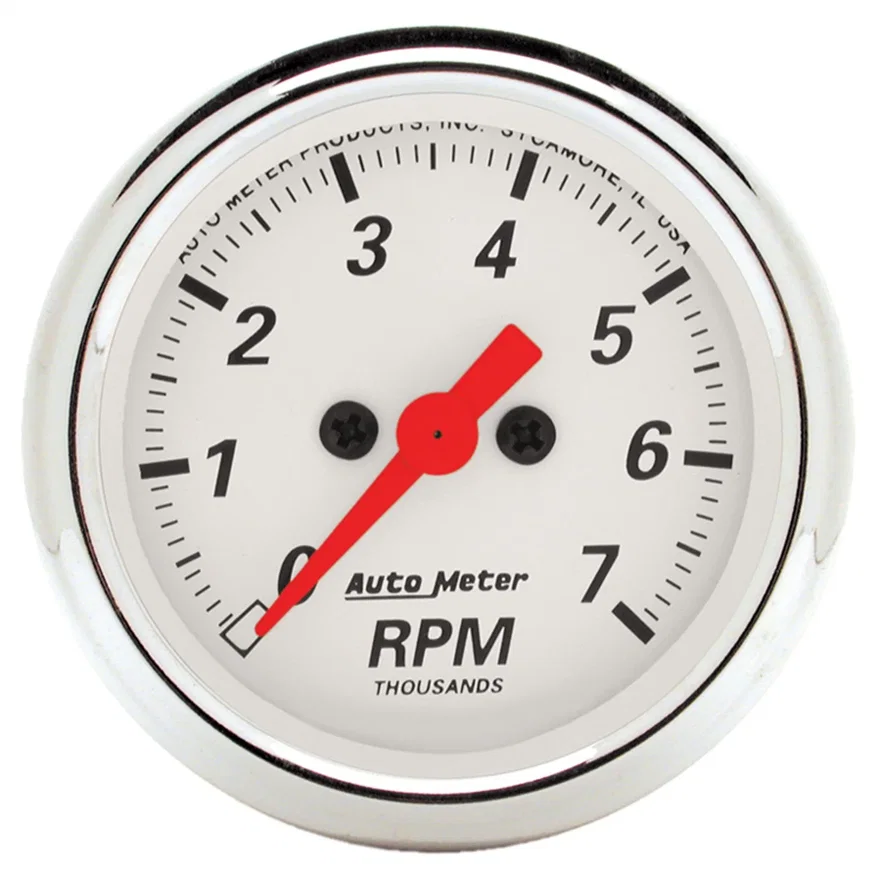 GAUGE; TACHOMETER; 2 1/16in.; 7K RPM; IN-DASH; ARCTIC WHITE