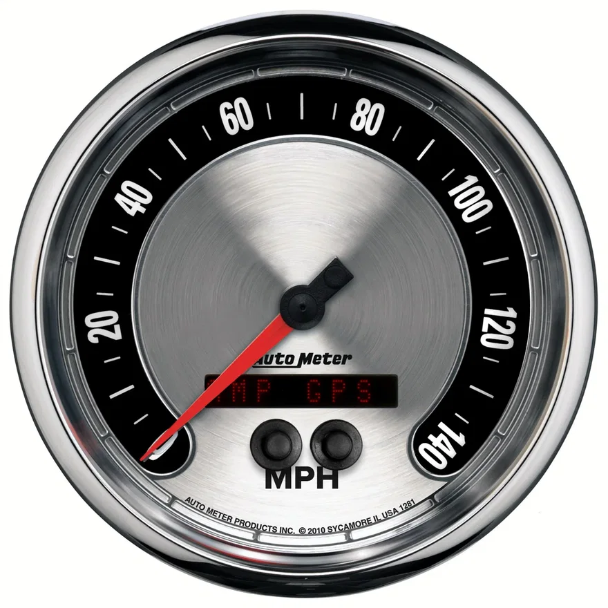 GAUGE; SPEEDOMETER; 5in.; 140MPH; GPS; AMERICAN MUSCLE