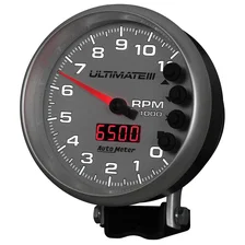 GAUGE; TACH; 5in.; 11K RPM; PEDESTAL; DATALOGGING; ULTIMATE III PLAYBACK; SILVER image 3