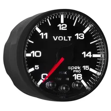GAUGE; VOLTMETER; 2 1/16in.; 16V; STEPPER MOTOR W/PEAK/WARN; BLK/BLK; SPEK-PRO image 7