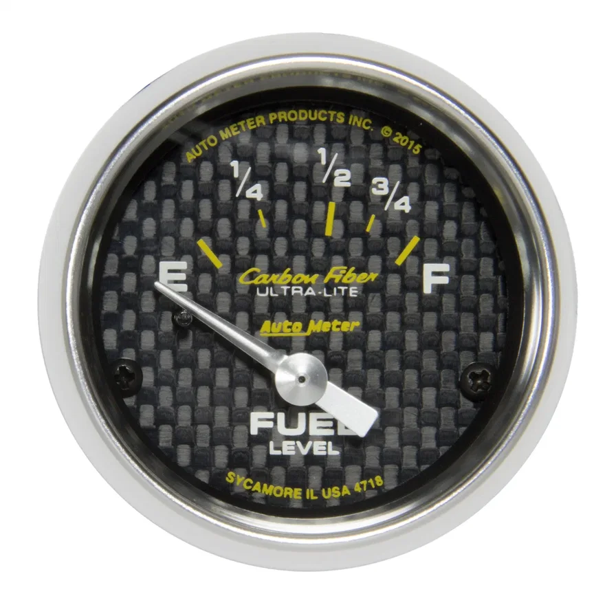 GAUGE; FUEL LEVEL; 2 1/16in.; 16OE TO 158OF; ELEC; CARBON FIBER