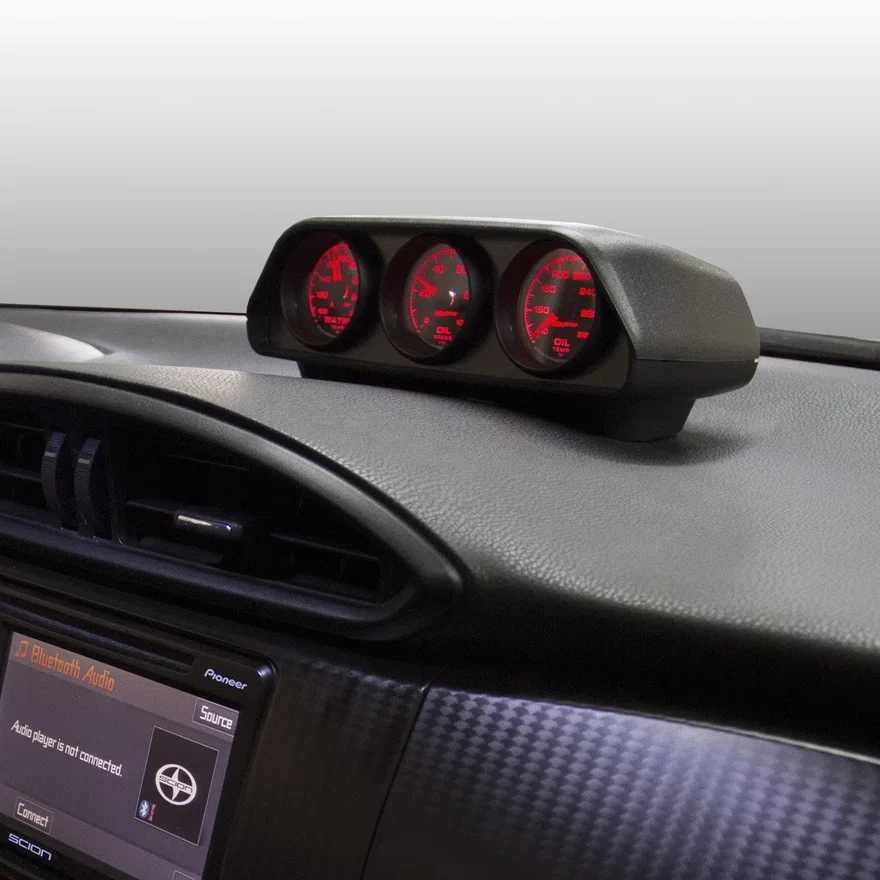 GAUGE MOUNT; DIRECT FIT DASH TOP; TRIPLE; 2 1/16in.; SCION FRS/SUBARU BRZ