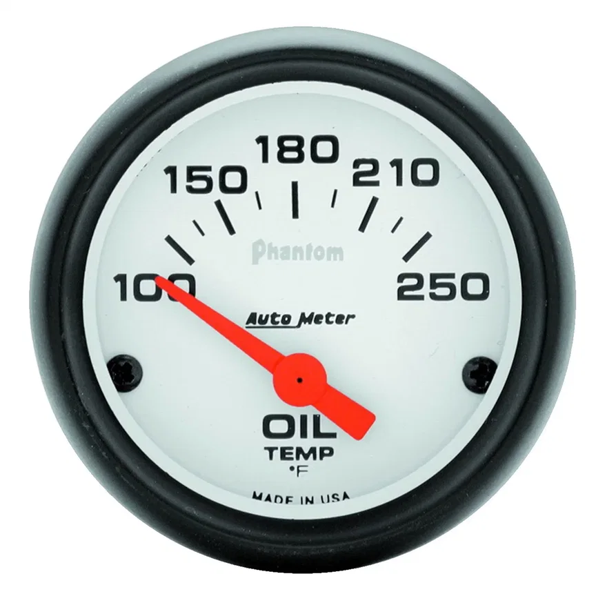 GAUGE; OIL TEMP; 2 1/16in.; 100-250deg.F; ELECTRIC; PHANTOM