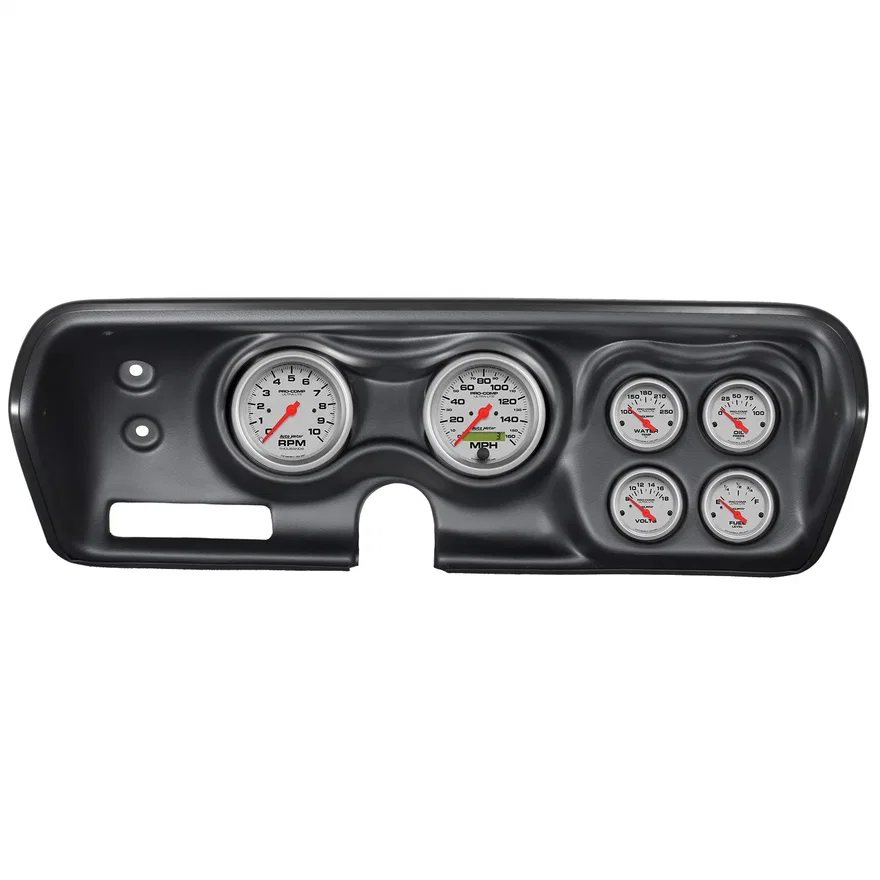 DIRECT FIT DASH KIT; BBODY/CHRGR/GTX/RDRNR/SAT 71-74; RPM/MPH/FUEL/OILP/WTMP/BAT