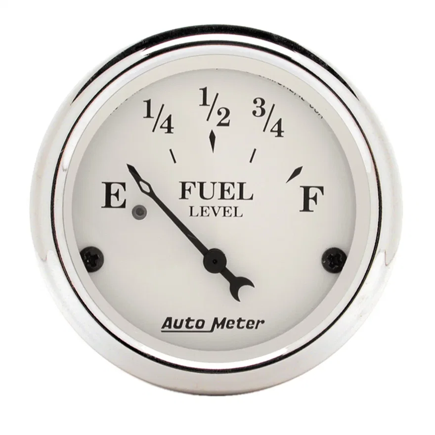 GAUGE; FUEL LEVEL; 2 1/16in.; 240OE TO 33OF; ELEC; OLD TYME WHITE
