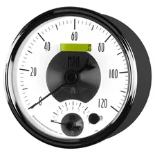 GAUGE; TACH/SPEEDO; 5in.; 120MPH/8K RPM; ELEC. PROGRAM.; PRESTIGE PEARL image 3