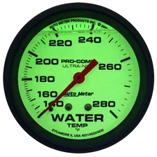 GAUGE; WTEMP; 2 5/8in.; 140-280deg.F; LIQ FILLD MECH; 4FT.; GLOW IN DARK; ULTRA- image 2