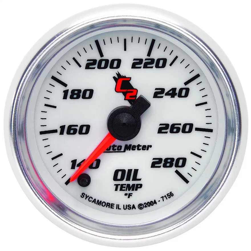 GAUGE; OIL TEMP; 2 1/16in.; 140-280deg.F; DIGITAL STEPPER MOTOR; C2
