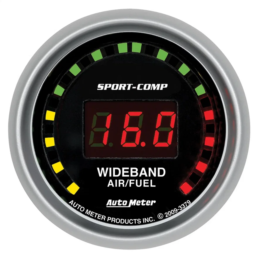 GAUGE; AIR/FUEL RATIO-WIDEBAND; STREET; 2 1/16in.; 10:1-17:1; DIGITAL; SPORT-COM