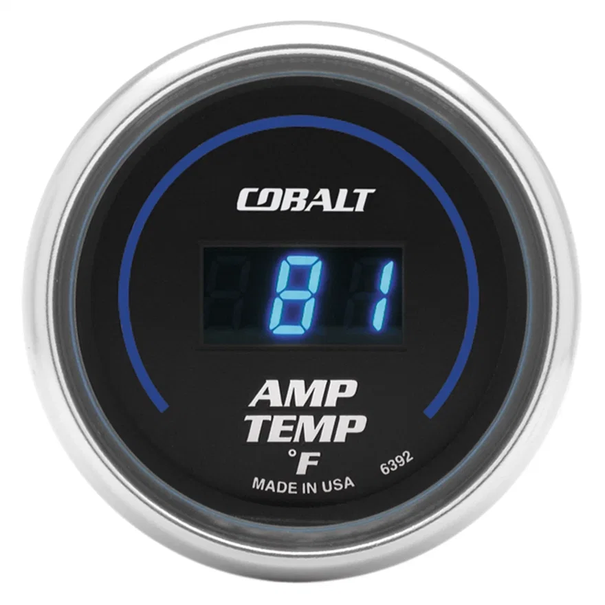 GAUGE; STEREO AMP TEMPERATURE; 2 1/16in.; 250deg.F; DIGITAL; COBALT