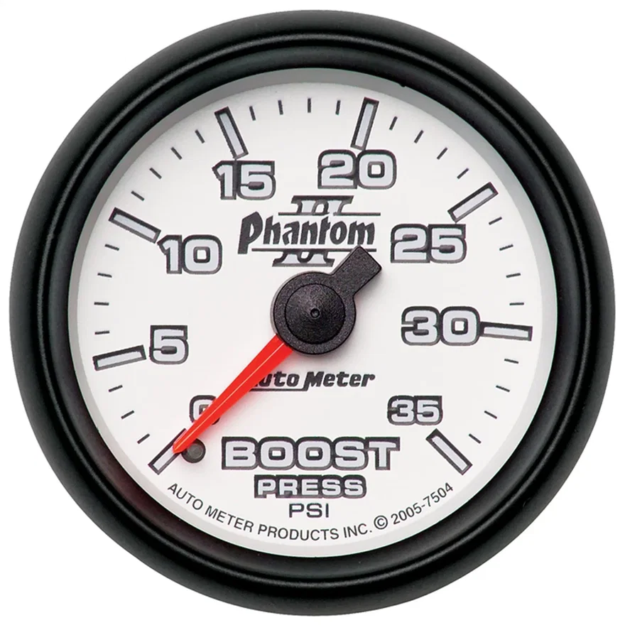 GAUGE; BOOST; 2 1/16in.; 35PSI; MECHANICAL; PHANTOM II