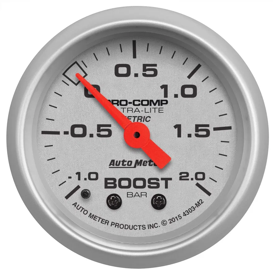 GAUGE; VAC/BOOST; 2 1/16in.;-1-+2 BAR; MECHANICAL; ULTRA-LITE