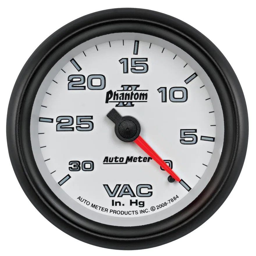 GAUGE; VACUUM; 2 5/8in.; 30INHG; MECHANICAL; PHANTOM II