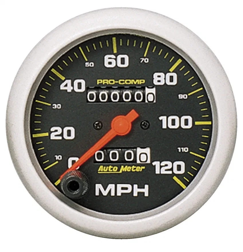 GAUGE; SPEEDOMETER; 3 3/8in.; 120MPH; MECHANICAL; PRO-COMP