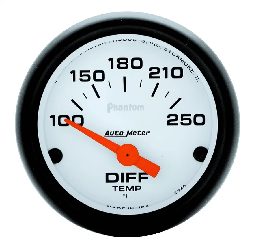 GAUGE; DIFFERENTIAL TEMP; 2 1/16in.; 100-250deg.F; ELECTRIC; PHANTOM
