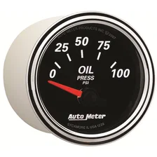 GAUGE; OIL PRESS; 2 1/16in.; 100PSI; ELEC; DESIGNER BLACK II image 3