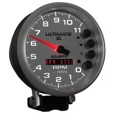 GAUGE; TACH; 5in.; 11K RPM; PEDESTAL; DATALOGGING; ULTIMATE DL PLAYBACK; SILVER image 6