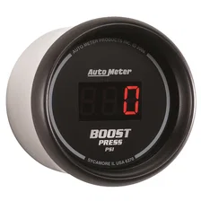 GAUGE; BOOST; 2 1/16in.; 60PSI; DIGITAL; BLACK DIAL W/RED LED image 3