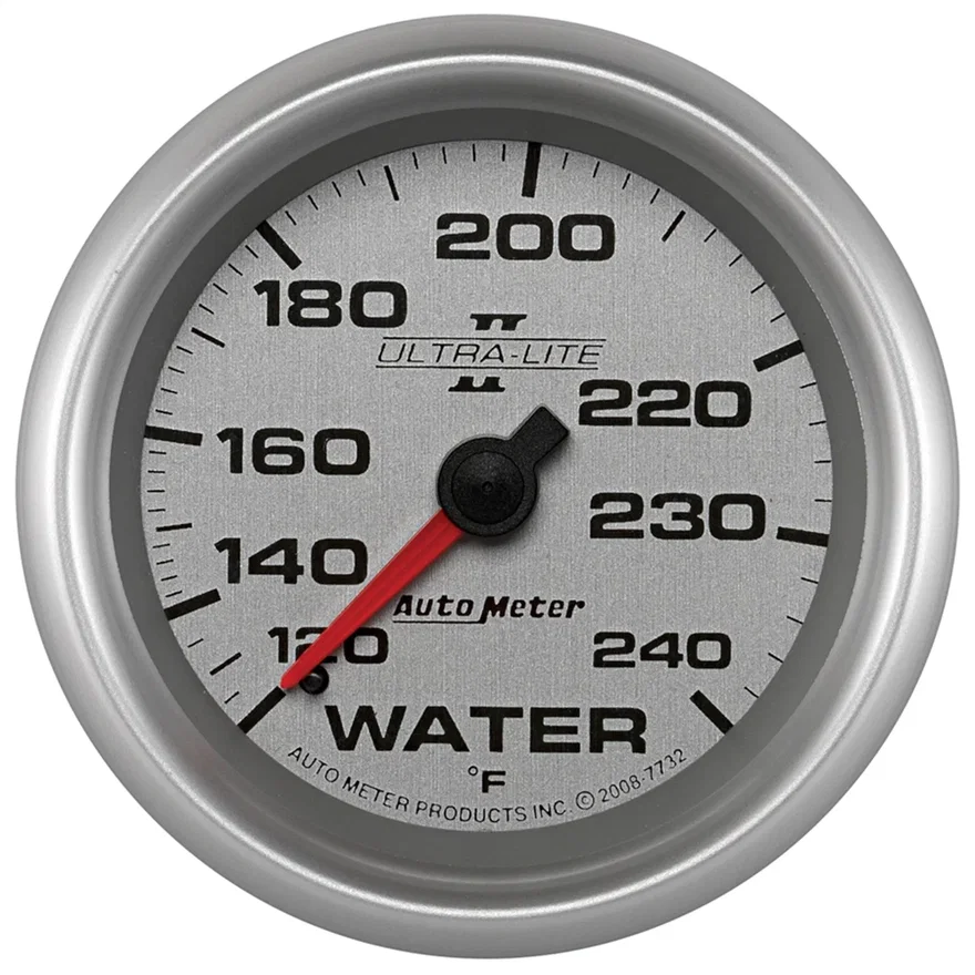 GAUGE; WATER TEMP; 2 5/8in.; 120-240deg.F; MECHANICAL; ULTRA-LITE II