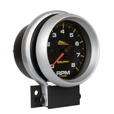 GAUGE; TACH; 3 3/4in.; 8K RPM; 2/4 CYLINDER; BLACK; PRO-CYCLE image 2