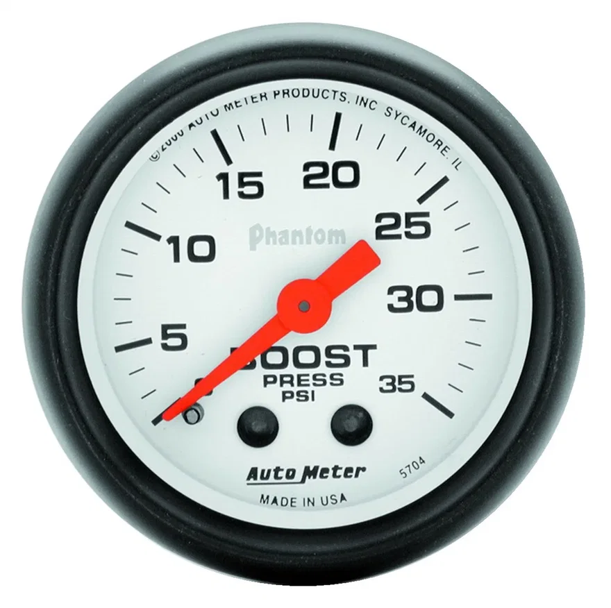 GAUGE; BOOST; 2 1/16in.; 35PSI; MECHANICAL; PHANTOM
