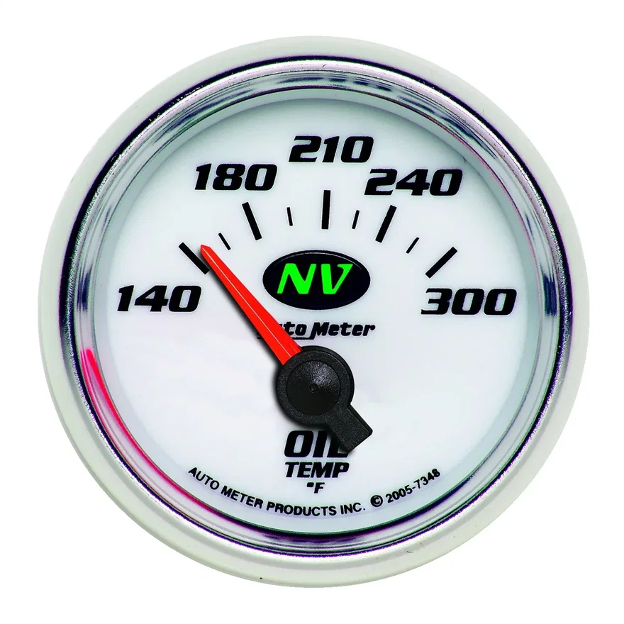 GAUGE; OIL TEMP; 2 1/16in.; 140-300deg.F; ELECTRIC; NV