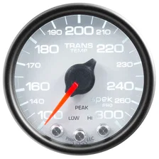 GAUGE; TRANS TEMP; 2 1/16in.; 300deg.F; STEPPER MOTOR W/PEAK/WRN; WHT/BLK; SPEK- image 2