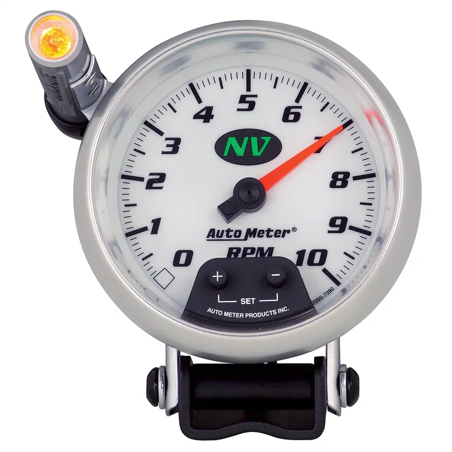 GAUGE; TACHOMETER; 3 3/4in.; 10K RPM; PEDESTAL W/EXT. QUICK-LITE; NV