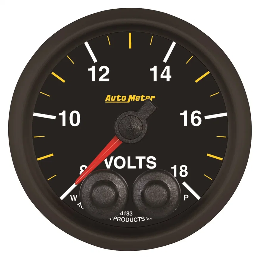 GAUGE; VOLTMETER; 2 1/16in.; 18V; STEPPER MOTOR W/PEAK/WARN; NASCAR CAN