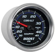 GAUGE; VAC/BOOST; 2 5/8in.; 30INHG-45PSI; MECHANICAL; COBALT image 5