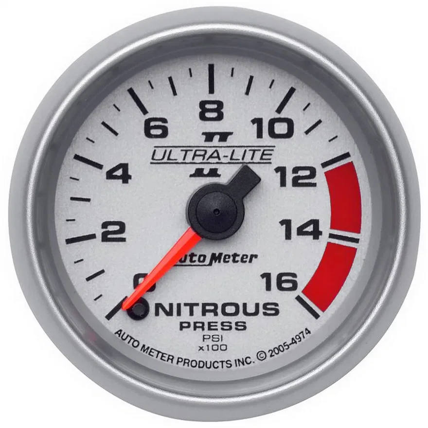 GAUGE; NITROUS PRESSURE; 2 1/16in.; 1600PSI; DIGITAL STEPPER MOTOR; ULTRA-LITE I