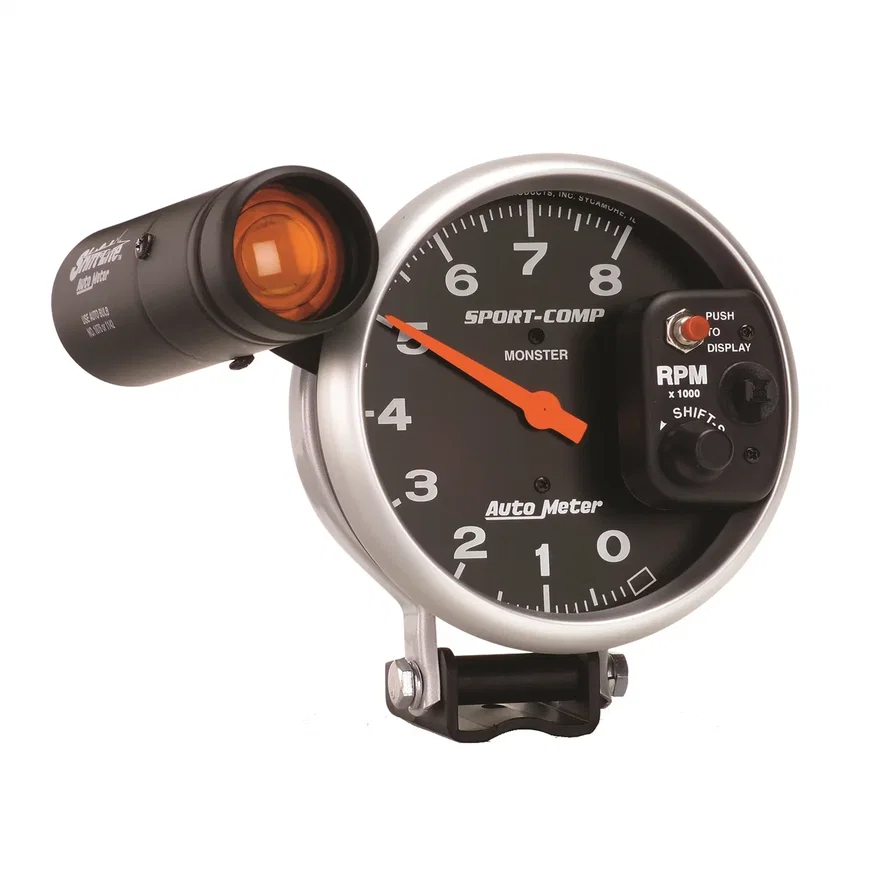 GAUGE; TACHOMETER; 5in.; 8K RPM; PEDESTAL W/EXT. SHIFT-LITE; SPORT-COMP