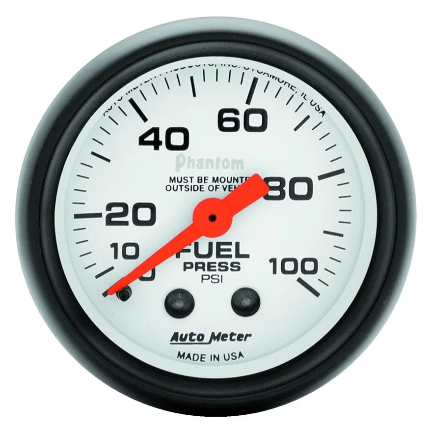 GAUGE; FUEL PRESSURE; 2 1/16in.; 100PSI; MECHANICAL; PHANTOM